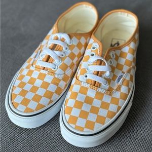 Yellow Checker Classic Shoes